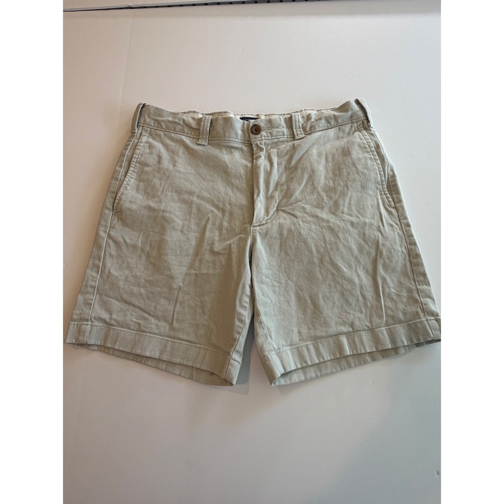 J.Crew Womens Chino Shorts Beige 7 Inch Inseam Size 31 Stretch Cotton Twill